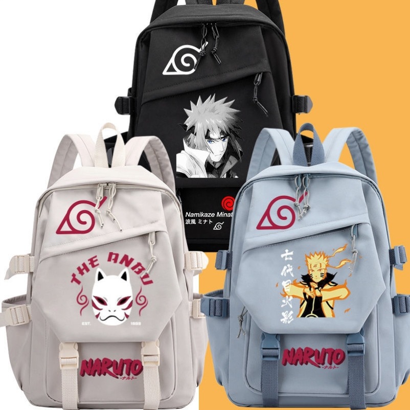Laptop Accessories Gifts - Naruto Sasuke Kakashi Anime Backpack for