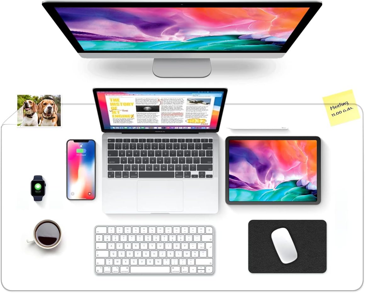 Laptop Accessories Writing Pad - Clear Desk Pad 12x12 Inch Waterproof