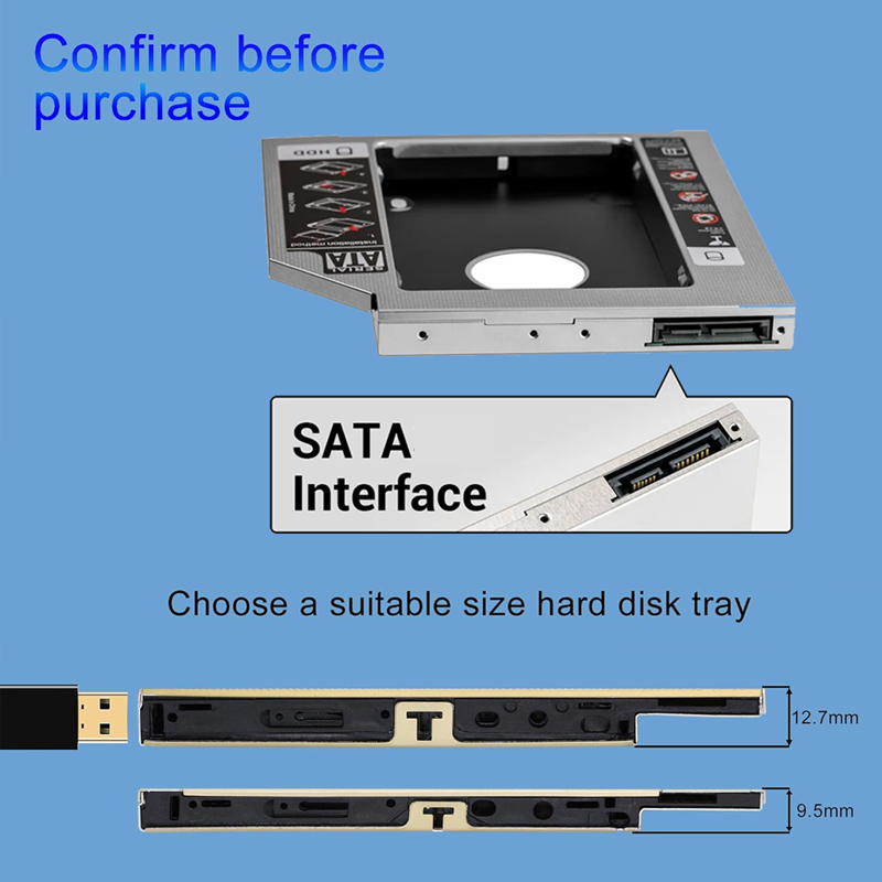 HDD SSD Caddy Adapter SATA 3.0 - Laptop Accessories Organizer review and price