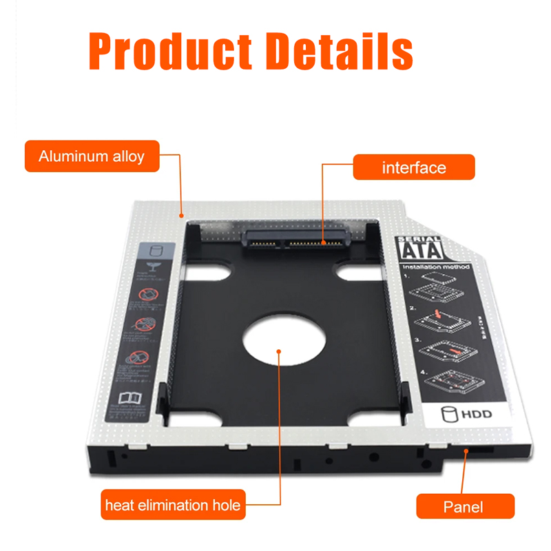 HDD SSD Caddy Adapter SATA 3.0 - Laptop Accessories Organizer review and price