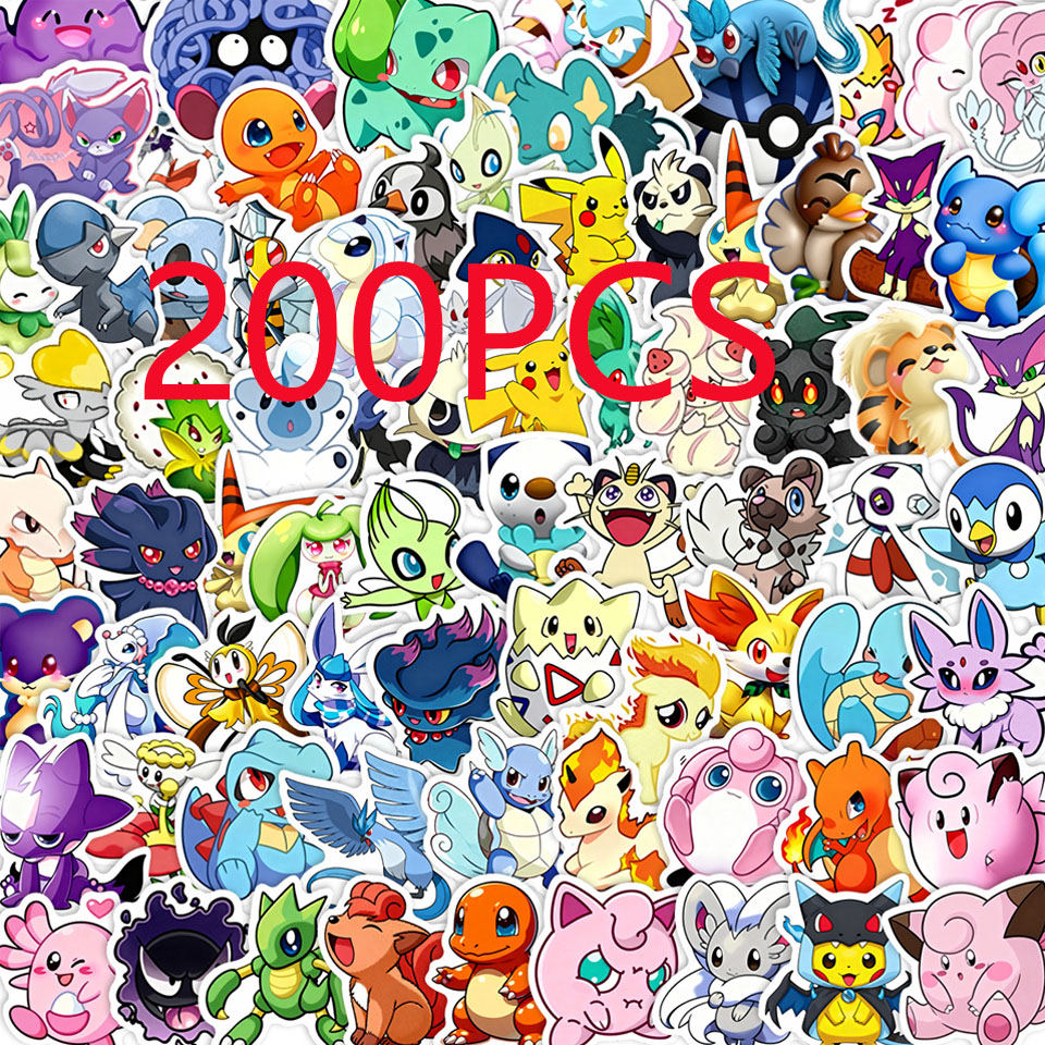 100/200pcs Pokemon Anime Stick - Laptop Accessories Gifts review and price