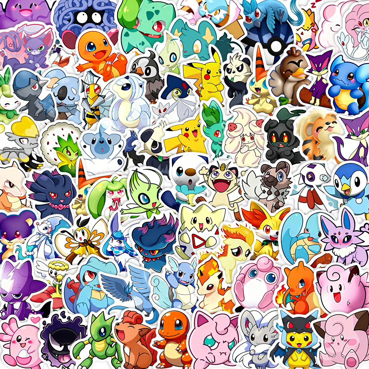 100/200pcs Pokemon Anime Stick - Laptop Accessories Gifts review and price