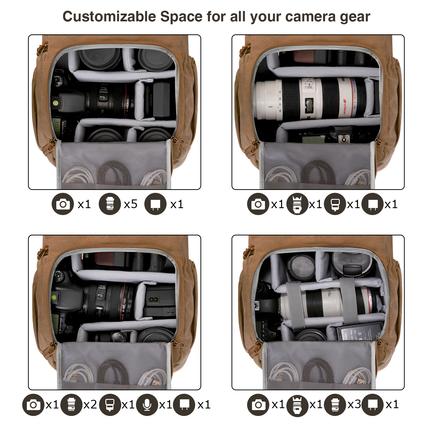 BAGSMART Camera Bag DSLR Photo - Laptop Accessories Organizer review and price
